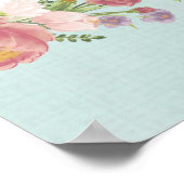 Floral Illustration Wasserfarbe Blühend Blume Poster (Ecke)