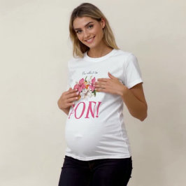 Floral "I'm About to POP!" Baby Shower T-Shirt