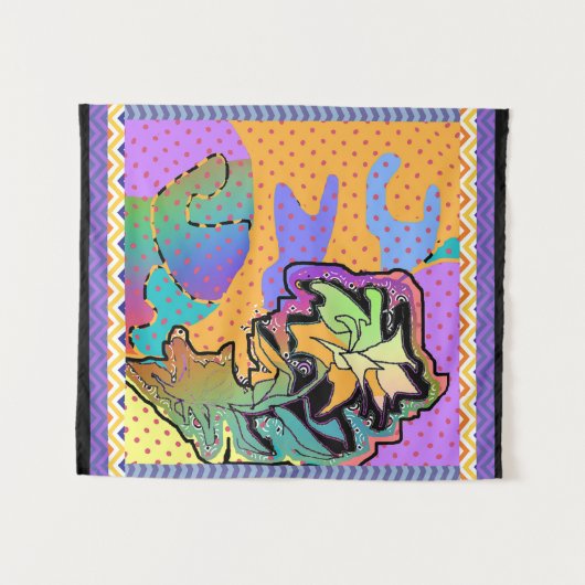 Floral Imagery Wandteppich (Vorderseite (Horizontal))