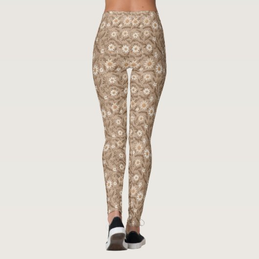Floral in Earth Tones Leggings (Rückseite)