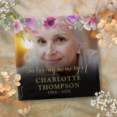 Floral in Love Memory Beerdigung Foto Button