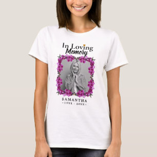 Floral in Love Memory Foto Verlust der Mutter T-Shirt
