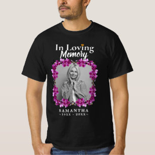Floral in Love Memory Foto Verlust der Mutter T-Shirt