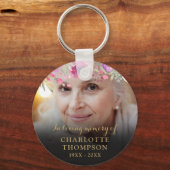 Floral in Love MemoryFoto Schlüsselanhänger (Rückseite)