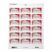 Floral in rosa Rücksendeadresse Etikett Adressaufkleber (Vorne)