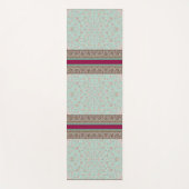 Floral Indian Teppich Design Yoga Mat Yogamatte (Vorderseite)