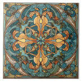 Floral Indigo Azulejo Tiles Fliese (Vorderseite)