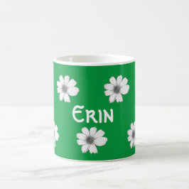Floral Individuelle Name Irish Green Kaffeetasse