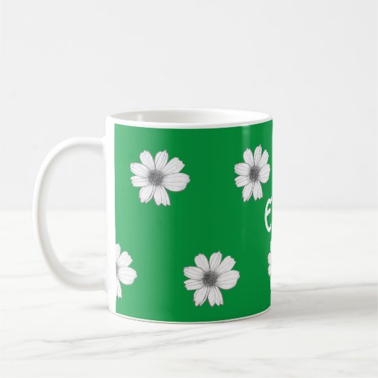 Floral Individuelle Name Irish Green Kaffeetasse (Links)