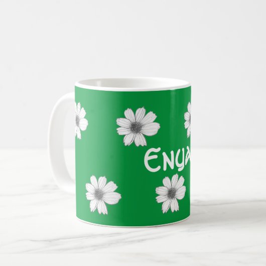 Floral Individuelle Name Irish Green Kaffeetasse (Vorderseite Links)