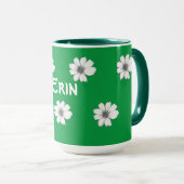 Floral Individuelle Name Irish Green Tasse (VorderseiteRechts)