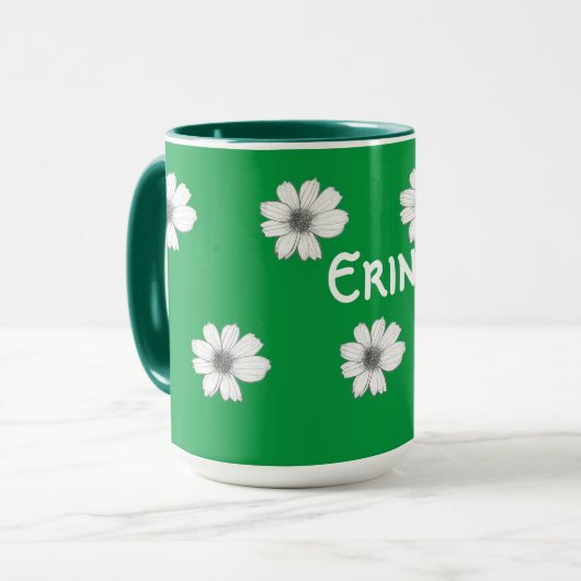 Floral Individuelle Name Irish Green Tasse (Vorderseite Links)