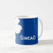 Floral Individuelle Name Royal Blue Kaffeetasse (VorderseiteRechts)