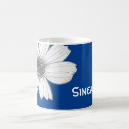 Floral Individuelle Name Royal Blue Kaffeetasse