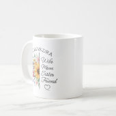 Floral Individuelle Name und Text Ehefrau Mama Sch Kaffeetasse (Vorderseite Links)