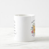 Floral Individuelle Name und Text Ehefrau Mama Sch Kaffeetasse (Mittel)