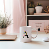 Floral Initial Monogram A Mug Kaffeetasse