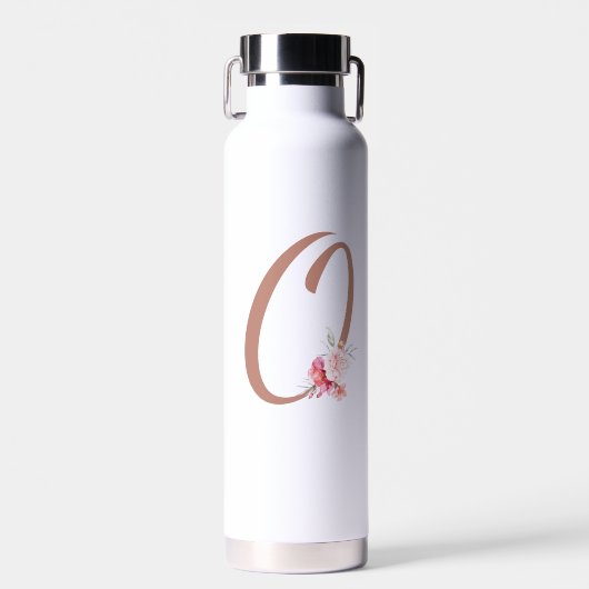 Floral Initial O Muster Trinkflasche (Vorne)