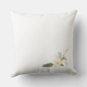 Floral Initial "T" Soft Colors Meadow NAME Modern Kissen (Rückseite)