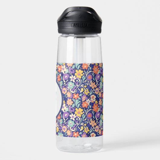 Floral Initial Water Bottle Trinkflasche (Rückseite)