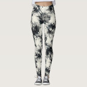 Floral Ink Splash Pattern – Abstract Botanical  Leggings (Vorderseite)