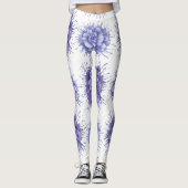 Floral Ink Splash Pattern – Abstract Botanical  Leggings (Vorderseite)