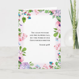 Floral Inspiration Isaiah 40:8 Karte