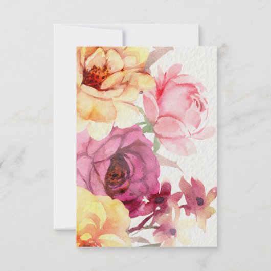 Floral Inspirational Art Antwort QR-Code Hochzeit (Rückseite)