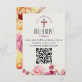 Floral Inspirational Art Antwort QR-Code Hochzeit