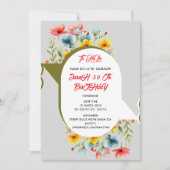Floral invitación de 50 años en español, spanish 5 einladung (Vorderseite)