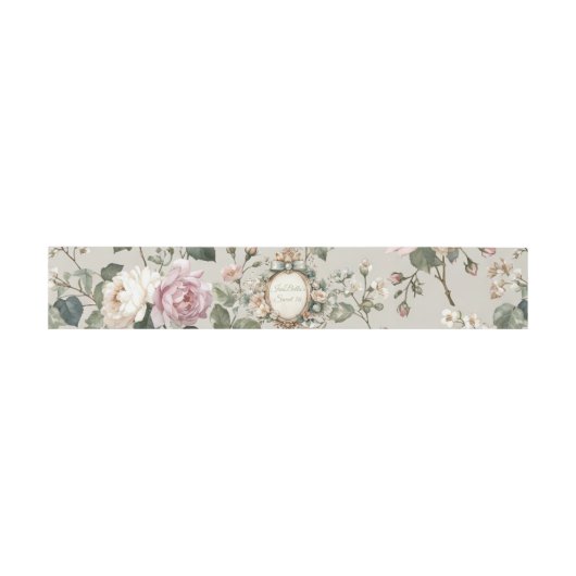 Floral Invitation Belly Band Wrap (Flach)