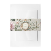 Floral Invitation Belly Band Wrap (Vorderseite Beispiel)