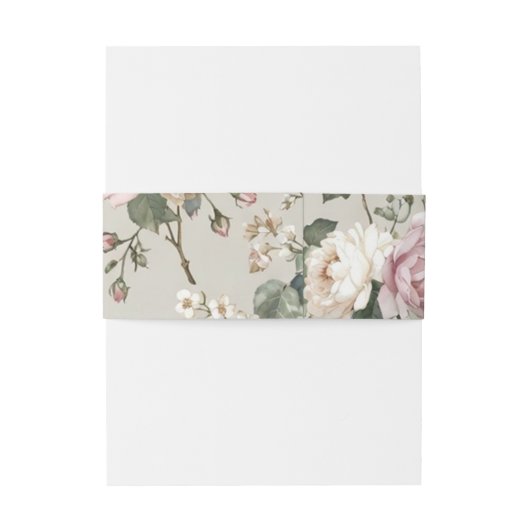 Floral Invitation Belly Band Wrap (Rückseitenbeispiel)