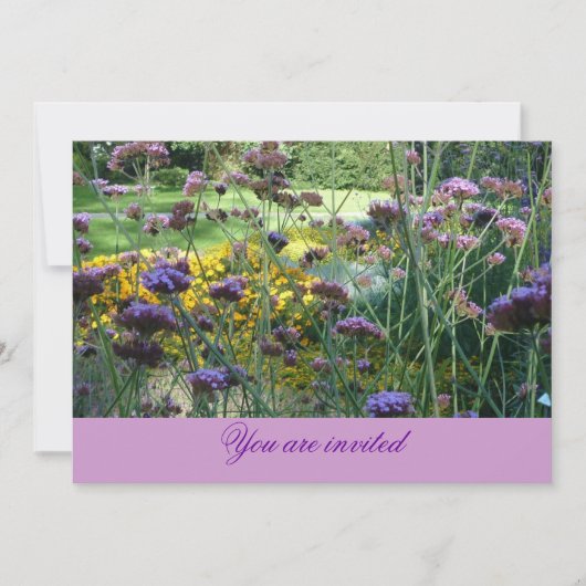 Floral Invitation-Card (lavender) Einladung (Vorderseite)