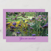 Floral Invitation-Card (lavender) Einladung (Vorne/Hinten)