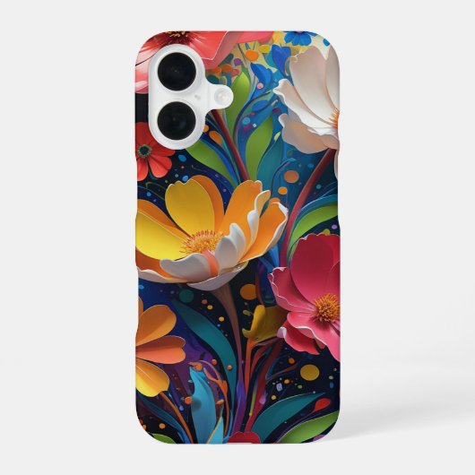 floral iPhone 16 hülle (Rückseite)