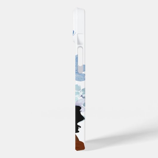 Floral iPhone Case - Elegant "Woman" Design (Rückseite / Links)