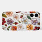 Floral iPhone Case Stained Glass Pastel Flowers (Rückseite (Horizontal))