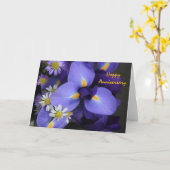Floral, Iris und Mini Daisy, glücklicher Jahrestag Karte (Gelbe Blume)