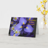 Floral, Iris und Mini Daisy, Ruhestand Karte (Gelbe Blume)