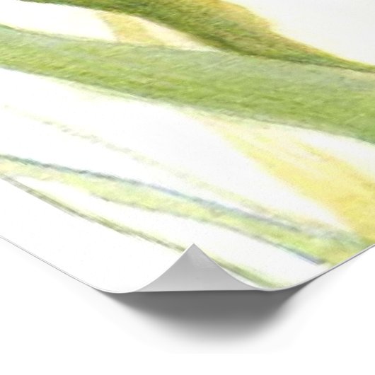 Floral Iris Wasserfarbe Poster (Ecke)