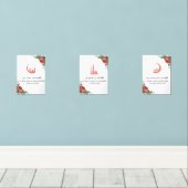 Floral Islamic Wall Art Set  (Holzboden)