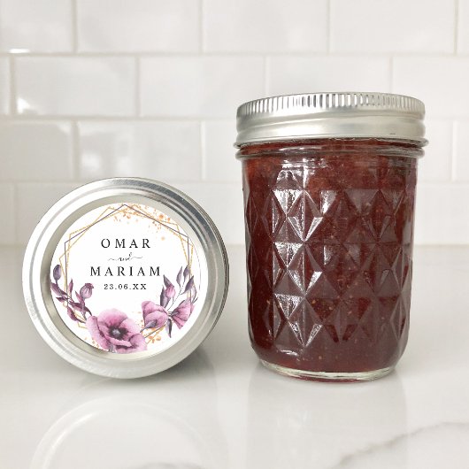 Floral Islamische Nikkah-Gastgeschenk Hochzeit Runder Aufkleber