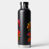 Floral isolierte Wasserflasche - Lebhaftes Design Trinkflasche (links)
