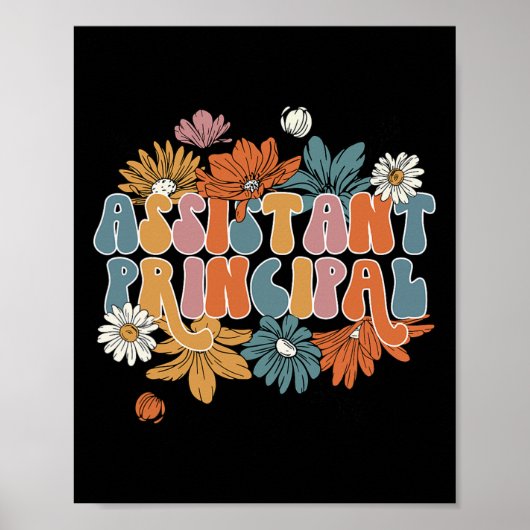 Floral Istant Hauptorcipal Hallo Herbst Thanksgi Poster (Vorne)