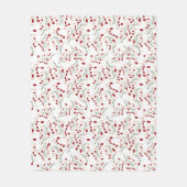 Floral Italian elegance in red wildflowers Fleecedecke (Vorderseite)