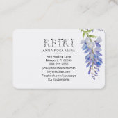 *~* Floral Ivéria Blume Wasserfarbe Visitenkarte (Rückseite)