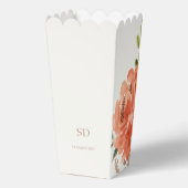 Floral & Ivory Couple Popcorn Geschenkschachtel (Rückseite)