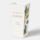 Floral & Ivory Couple Popcorn Geschenkschachtel (Vorderseite)