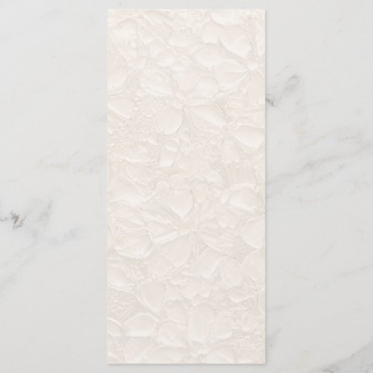 Floral Ivory Elegante Script Hochzeit Menükarte (Rückseite)